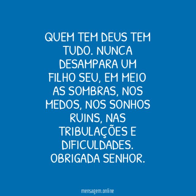 Nunca desampara Seu filho