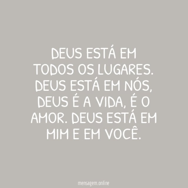 Em mim e em você