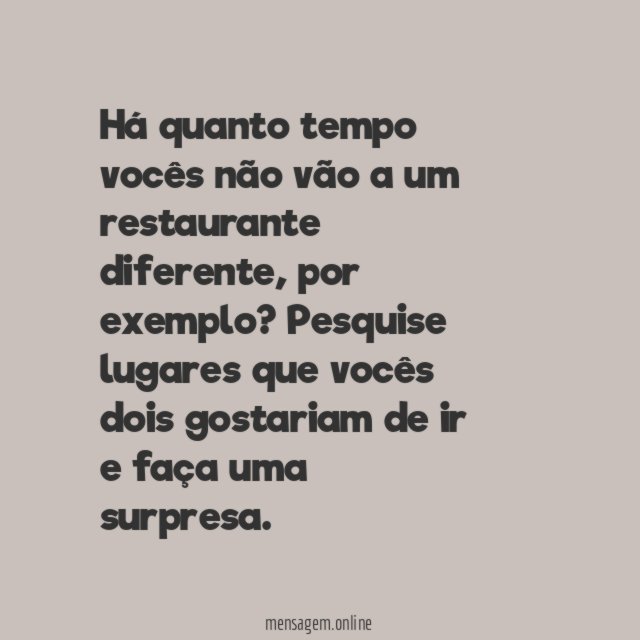 Saia da rotina