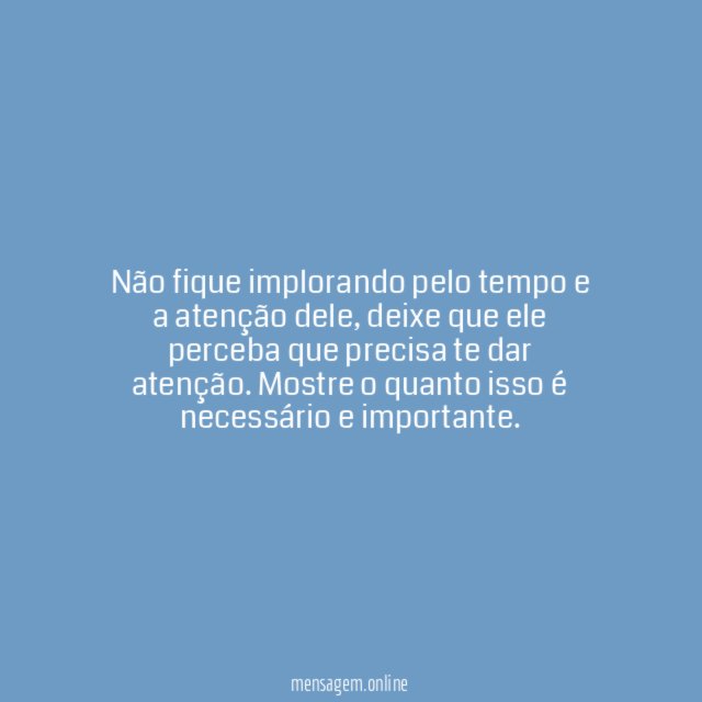 Não implore