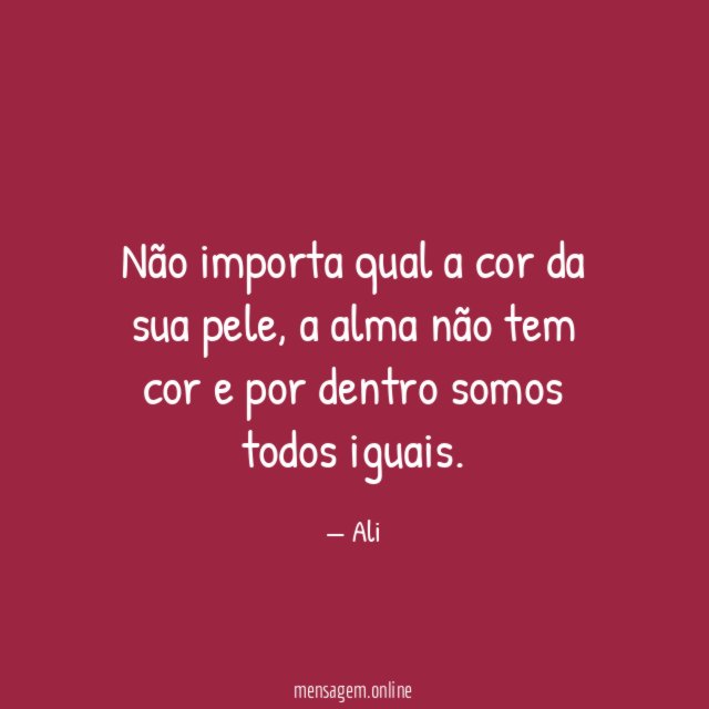 Alma não tem cor