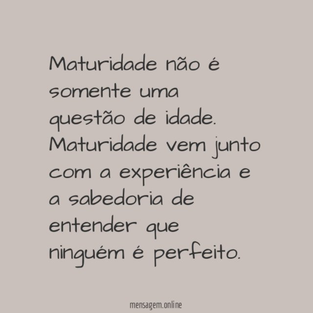 Maturidade