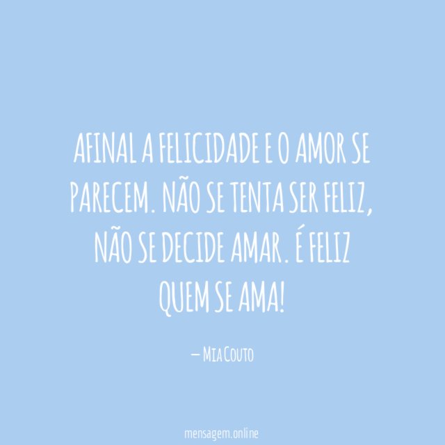 Amor e felicidade