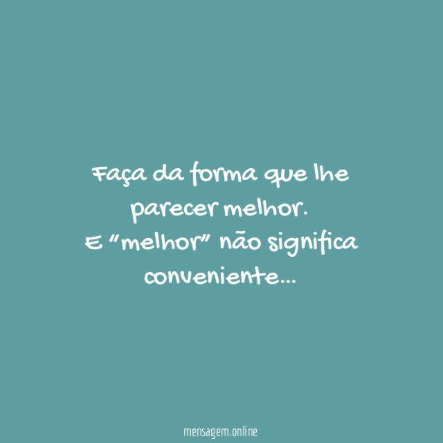 Faça certo
