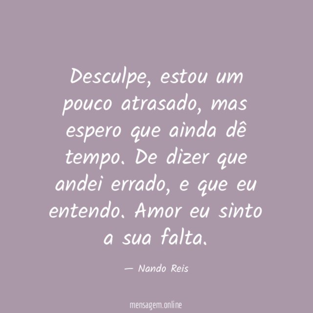 Falta você