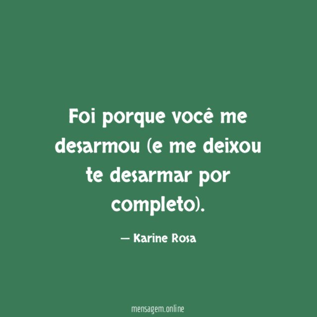 Desarmei você