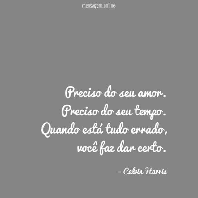 I need your love (Preciso do seu amor)