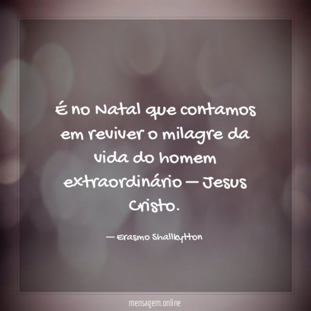 É no Natal que contamos em reviver