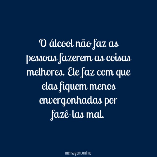 O álcool