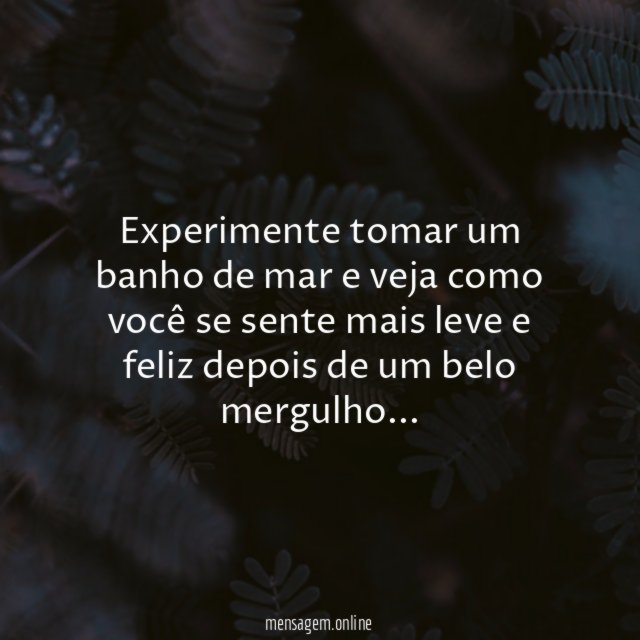 Tome um banho de mar