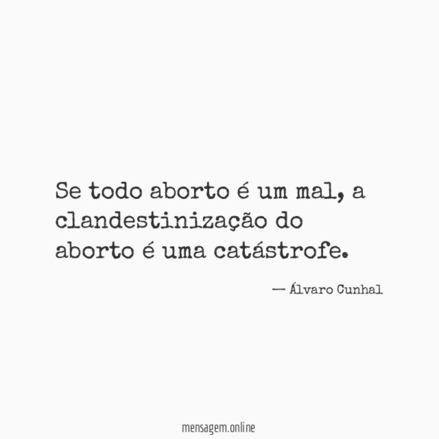 Todo aborto é um mal