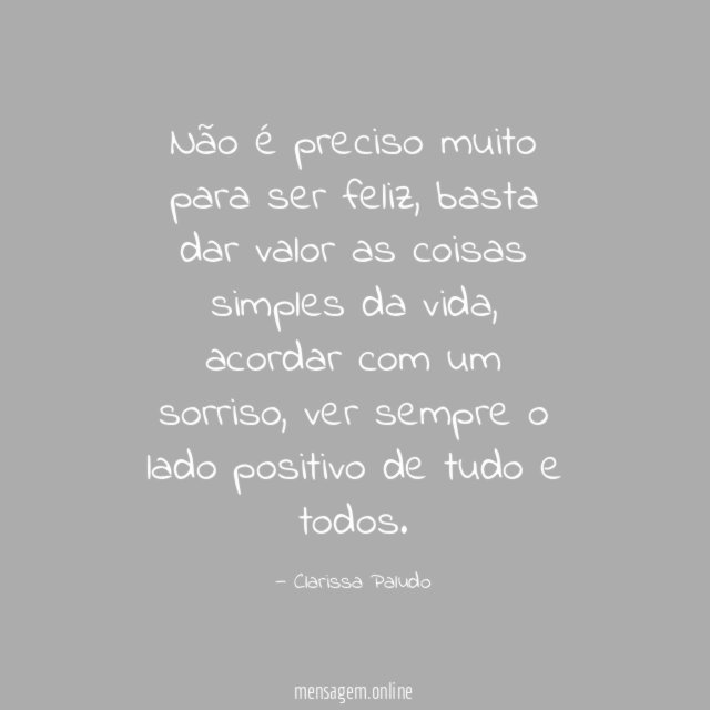 Coisas simples da vida