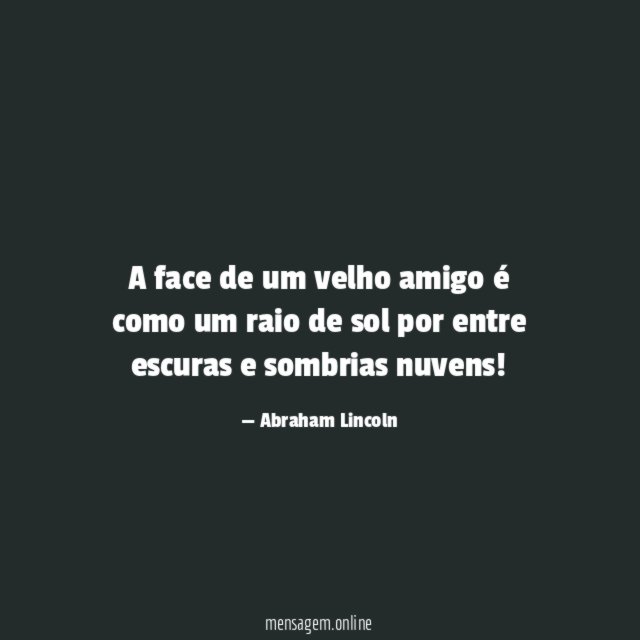 Face de um velho amigo
