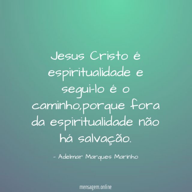 Jesus Cristo é espiritualidade e segui-lo é o caminho