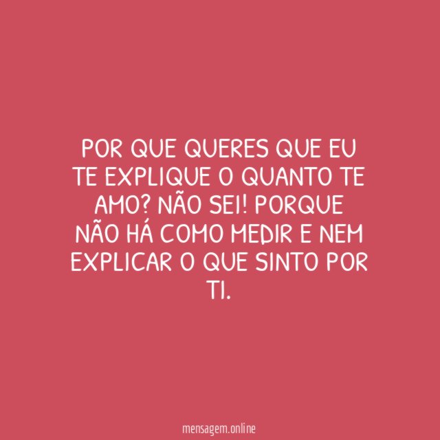 Não sei!