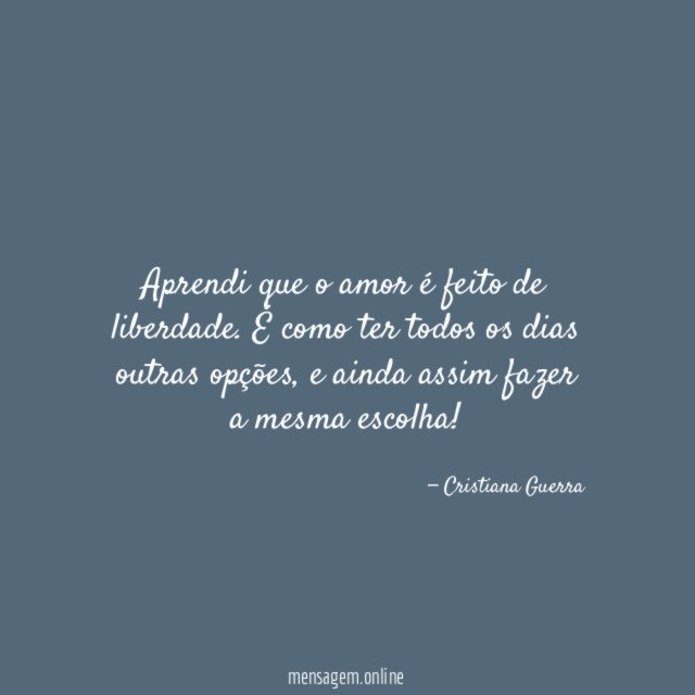 Amar é ser Livre