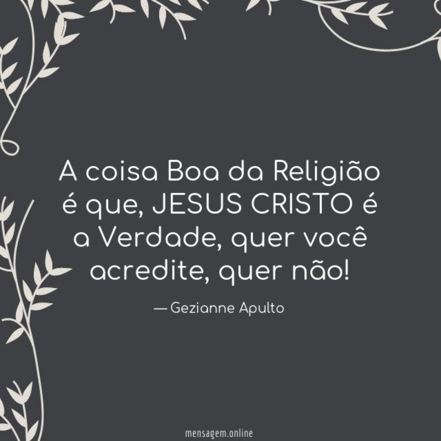 A coisa Boa da Religião é que