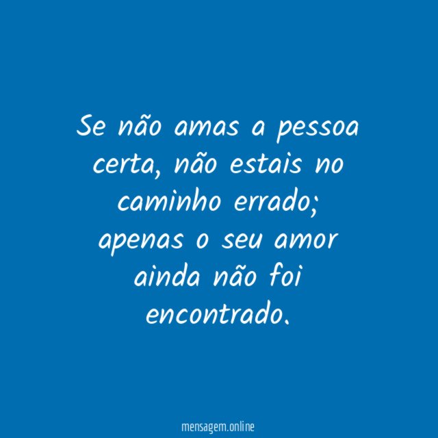 Amor ainda não encontrado