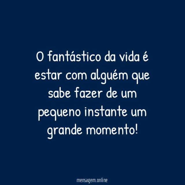 Um pequeno grande momento