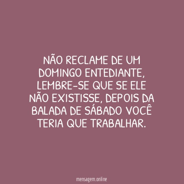 Não reclame