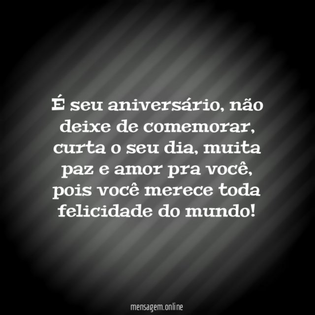 Não deixe de comemorar