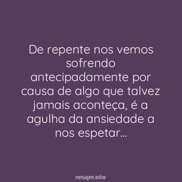 Agulha da ansiedade