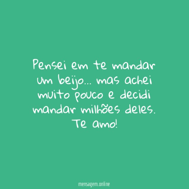 Um beijo