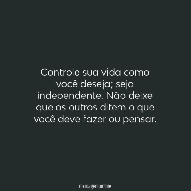 Seja o protagonista da sua vida