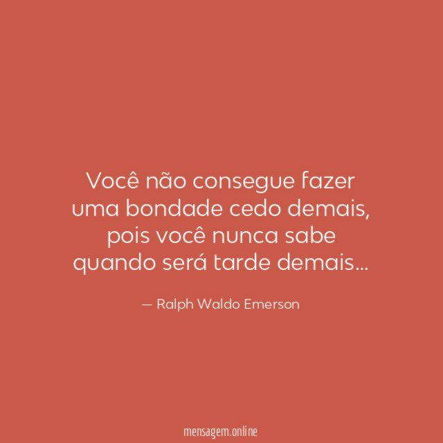 Cedo demais