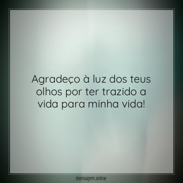 Agradeço à luz