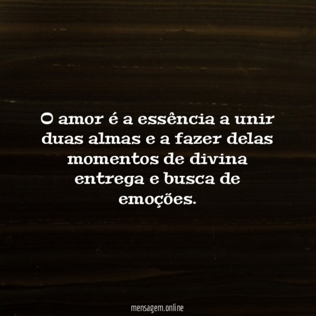 O amor é a essência