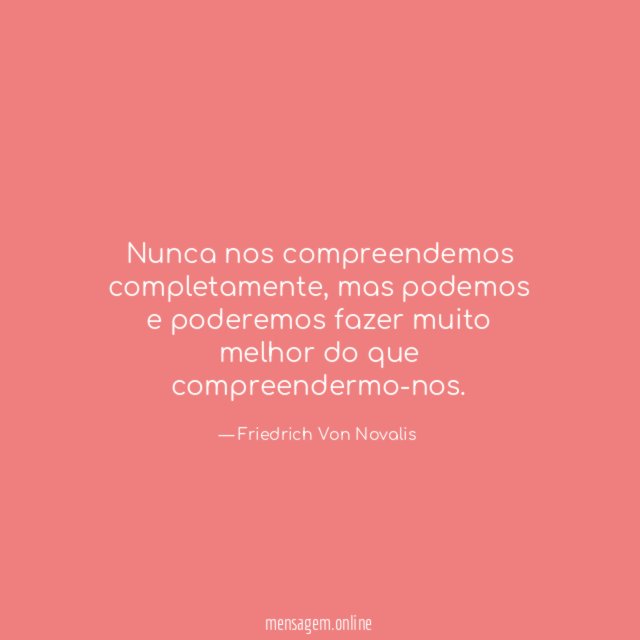 Nunca nos compreendemos