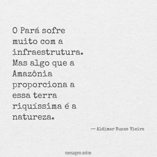 O Pará sofre muito com a infraestrutura