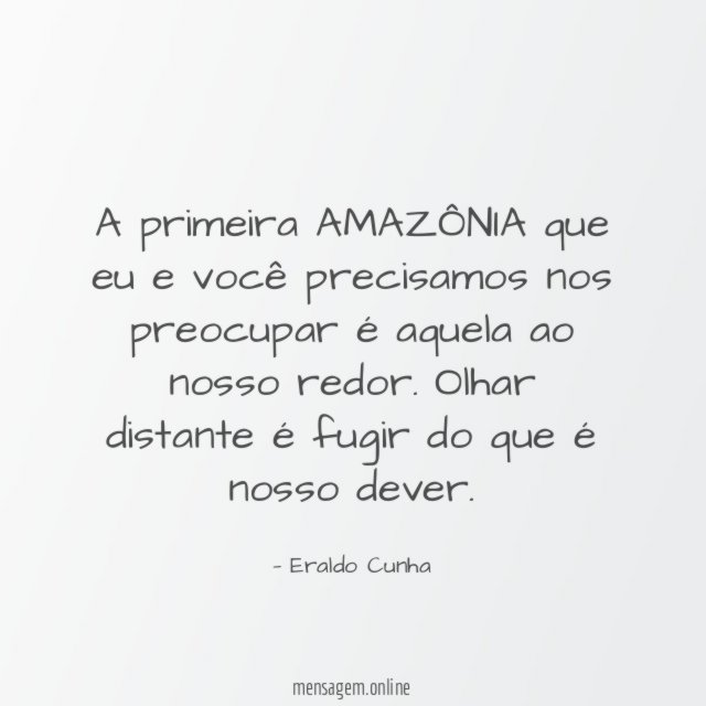 A primeira AMAZÔNIA que eu e você precisamos