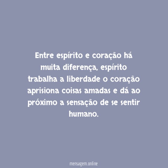 Espírito e Coração