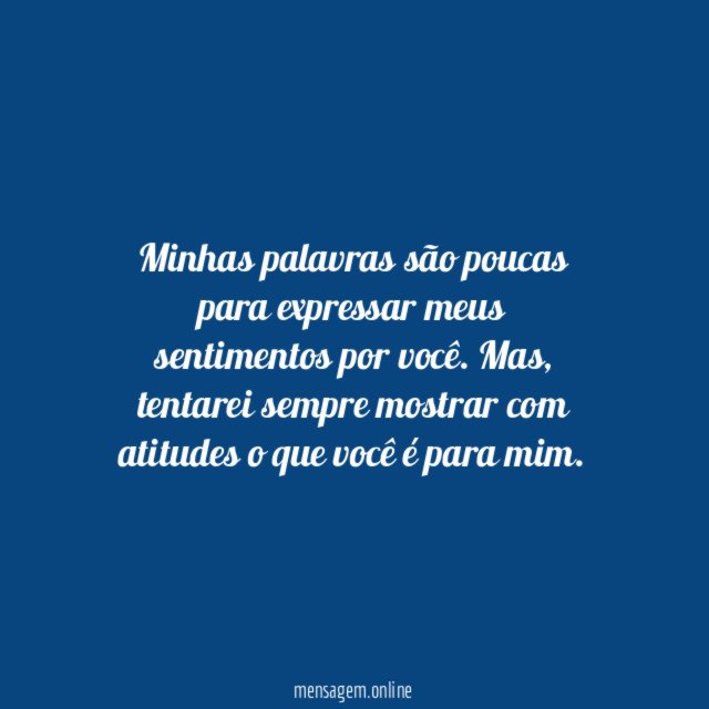 O que você é pra mim