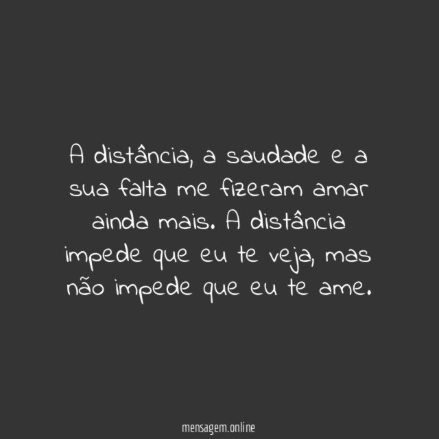 Saudade e falta