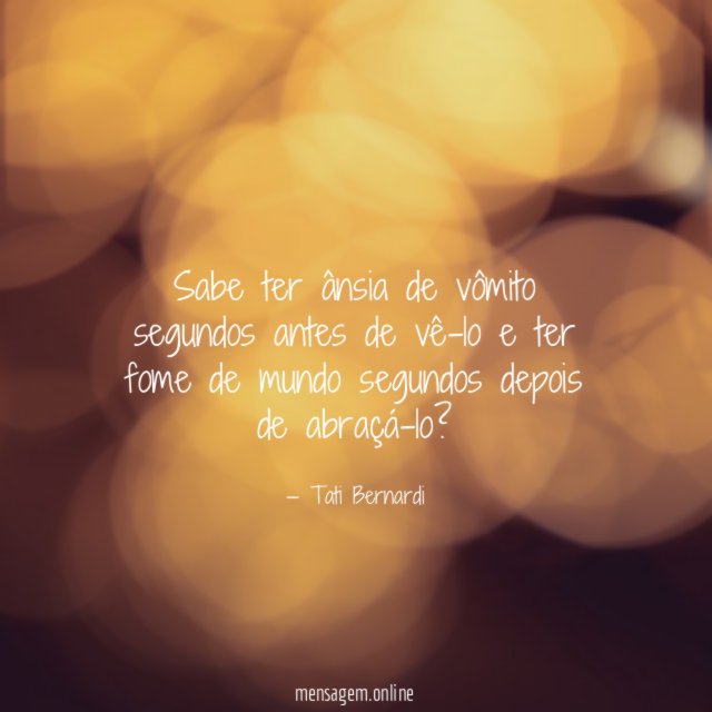 Sabe ter ânsia de vômito segundos antes de