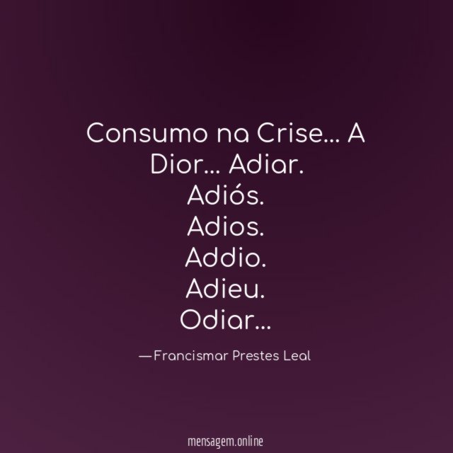 Consumo na Crise…