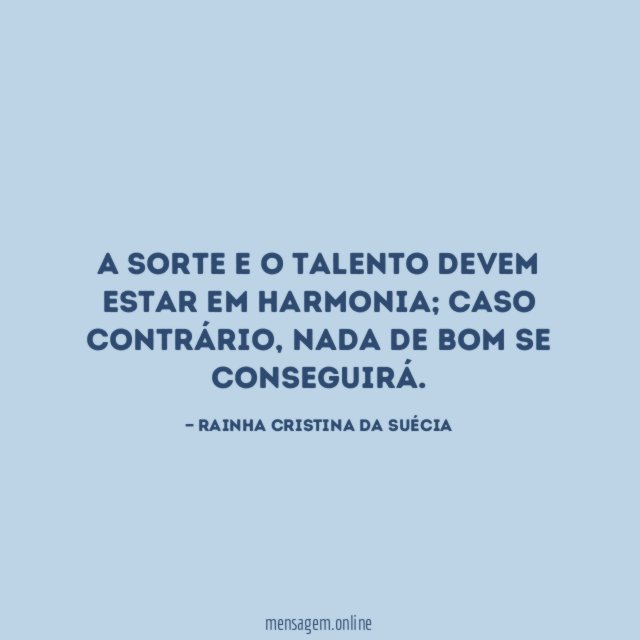 Sorte e talento