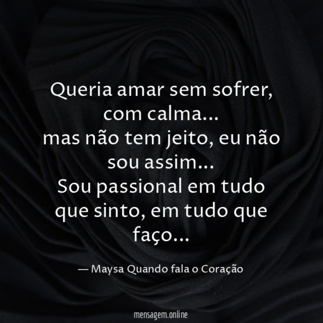 Queria amar sem sofrer