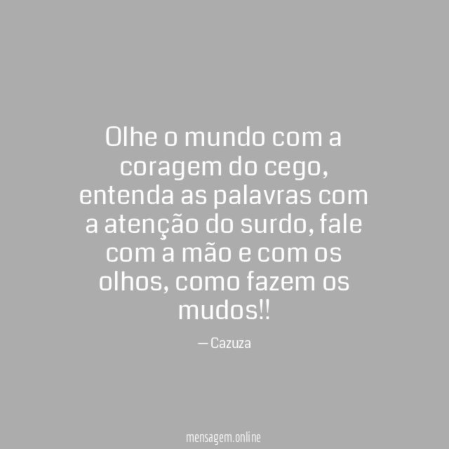 Coragem do cego