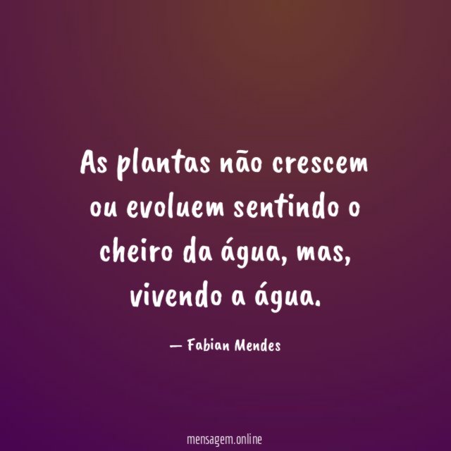 As plantas não crescem ou evoluem sentindo o cheiro da água