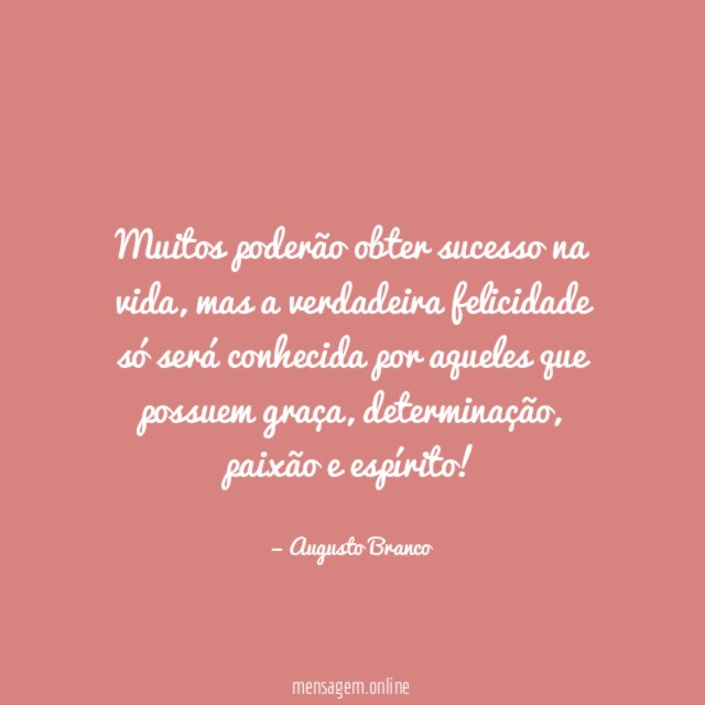 Graça, determinação, paixão e espírito