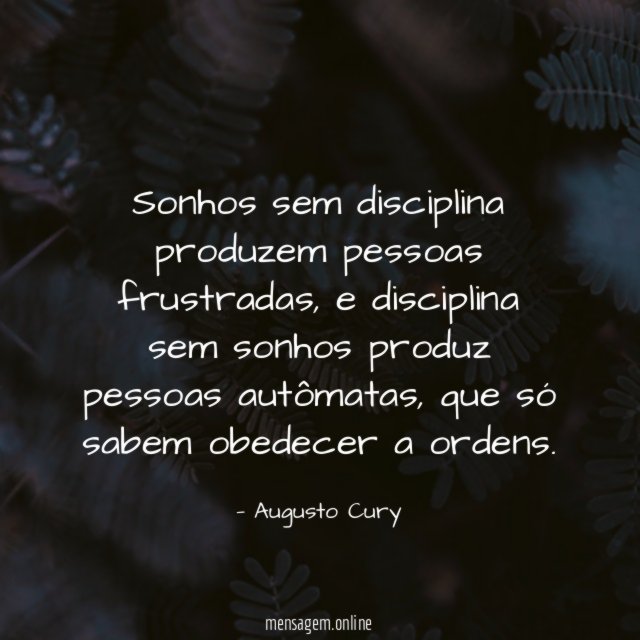 Sonhos sem disciplina