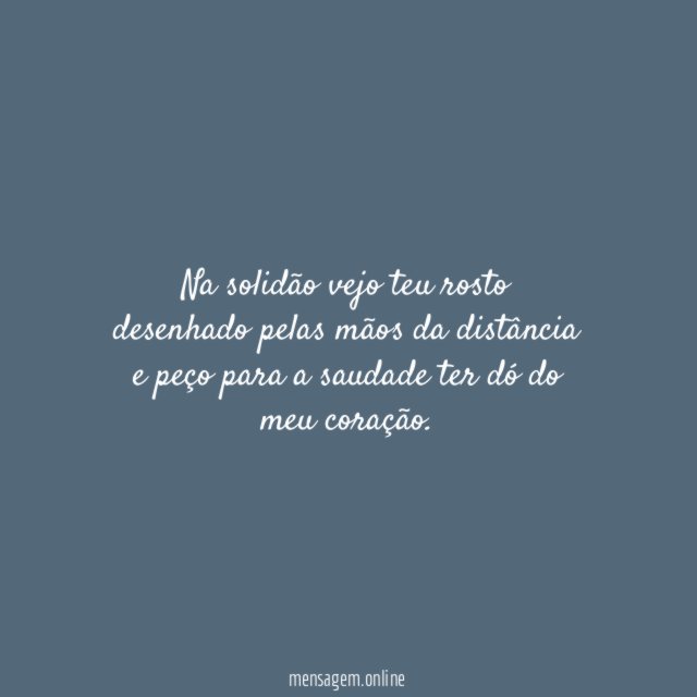 Na solidão