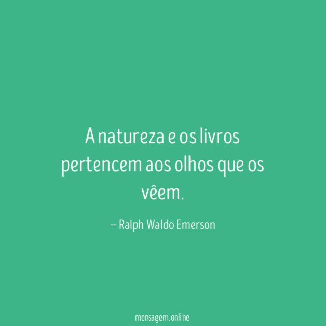 Natureza e livros
