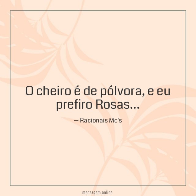 O cheiro é de pólvora