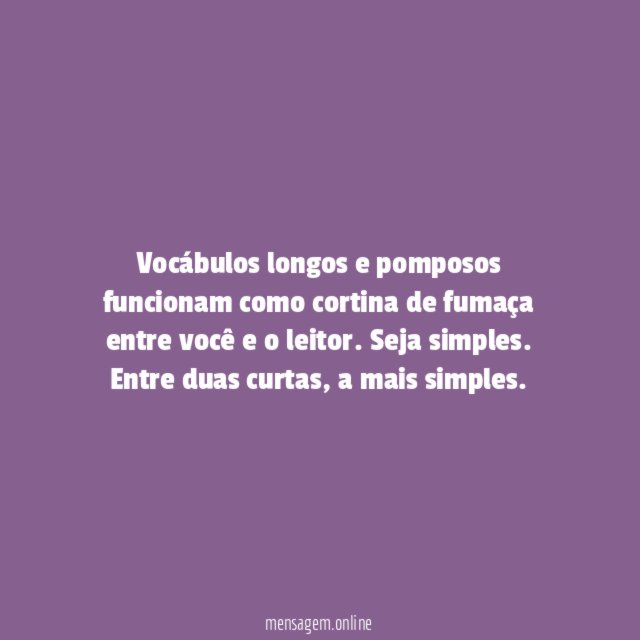 Seja simples