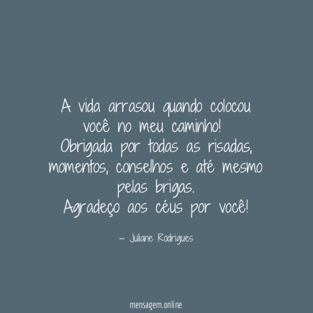 Agradeço aos céus por você